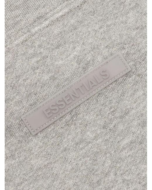 Fear Of God Gray Funnel-Neck Logo Shirt for men