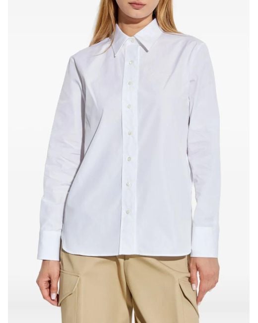 Givenchy White Cotton Shirt With Embroidered Logo