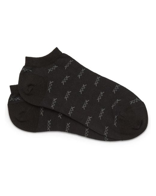 Zegna Black Triple Stitch Cotton-Blend Socks for men