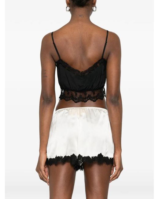 Simone Rocha Top Met Kant in het Black