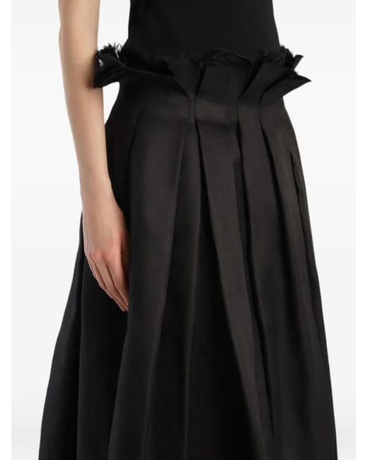 Khaite Black Astrid Midi Skirt