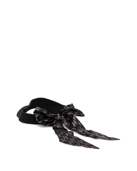 Karl Lagerfeld Black K/Ikonik 2 Visor Hat