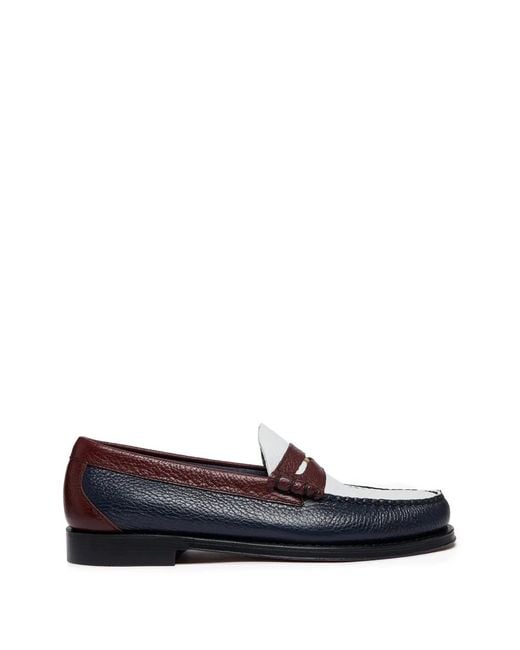 G.H.BASS White Weejuns Anniversary Larson Penny Loafers for men
