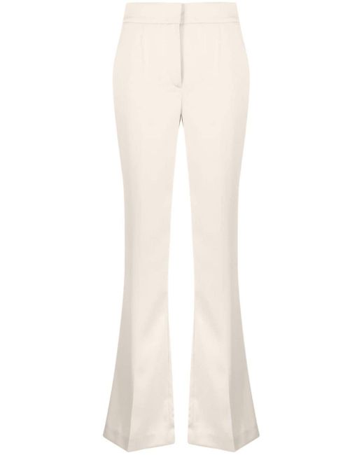 Genny White Iconic High-waist Flared Trousers