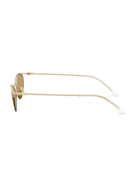 Giorgio Armani Natural Rope-Detailed Oval-Frame Sunglasses