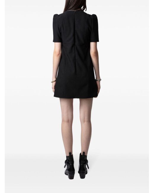 Zadig & Voltaire Roxelle Mini-jurk Verfraaid Met Kristallen in het Black