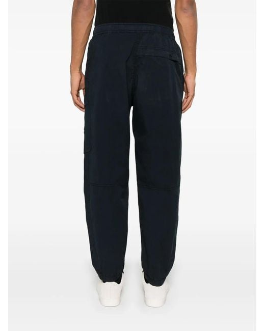 Stone Island Blue Twill Cargo Pants for men