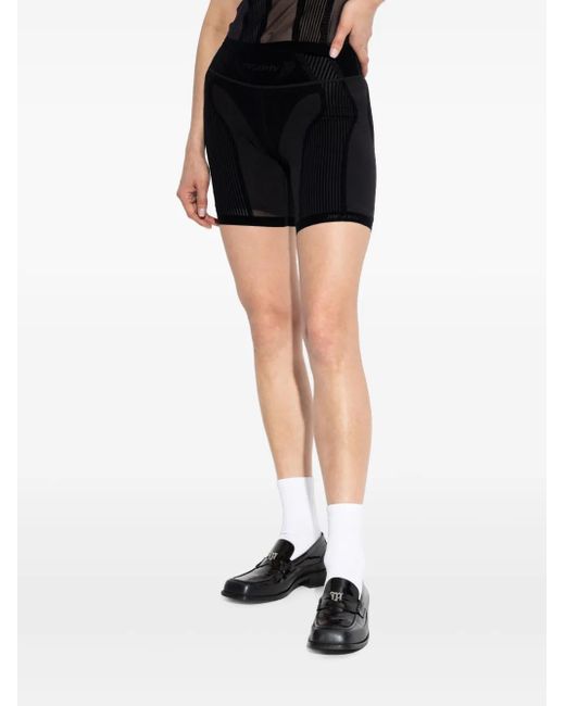 M I S B H V Black Stretch-Design Shorts