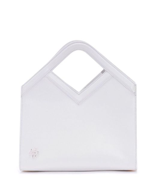 Altuzarra White Small A Leather Tote Bag