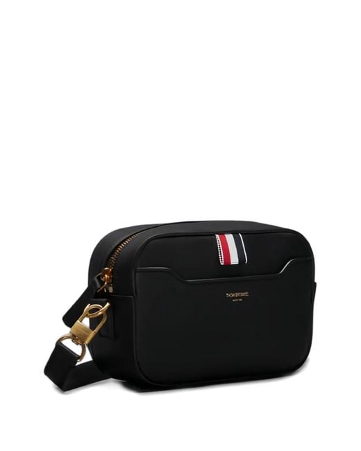 Thom Browne Black Small Leather Camera Bag