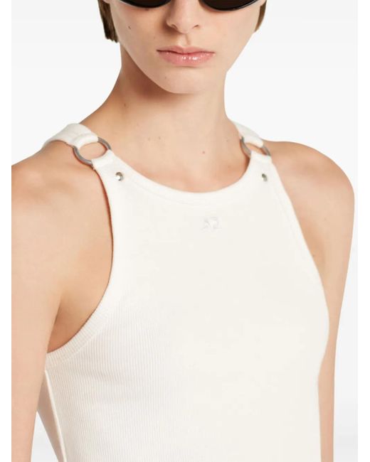 Courreges ノースリーブ トップ White