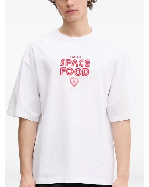 Fiorucci White Slogan-Print T-Shirt for men