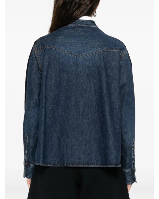 Sacai Black Denim Knit Cardigan