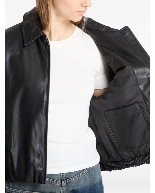 Calvin Klein Gray Faux Leather Jacket
