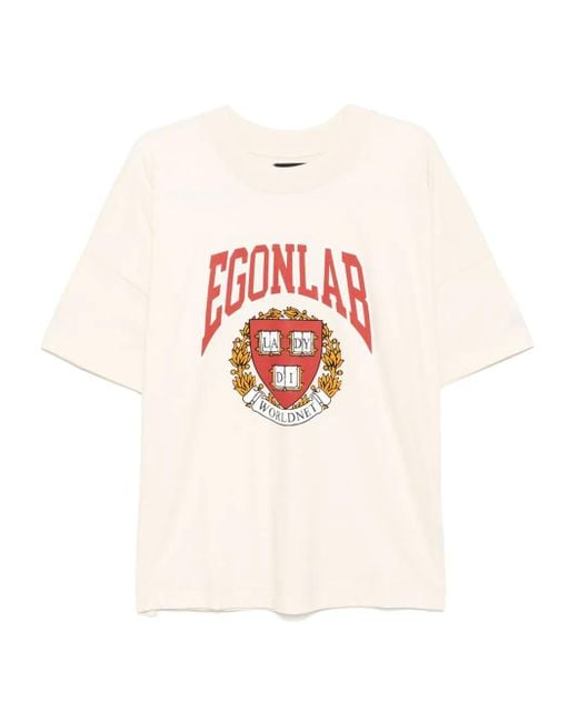 メンズ Egonlab Logo-print Cotton T-shirt White