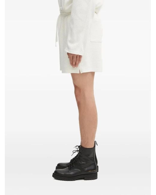 Represent White Drawstring Shorts for men