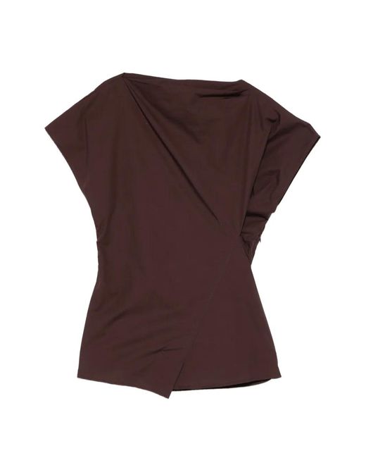 Soeur Purple Fedora Draped Top