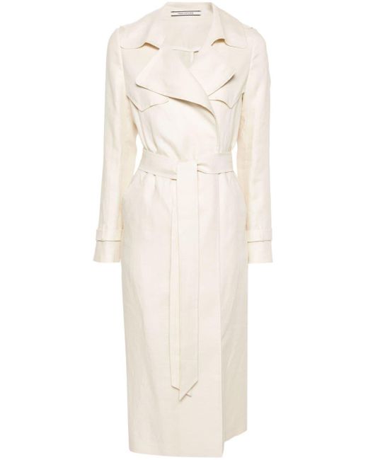 Tagliatore Natural Belted Trench Coat
