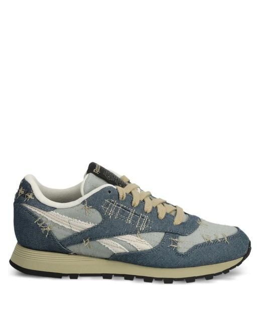 Reebok Blue Frayed Sneakers