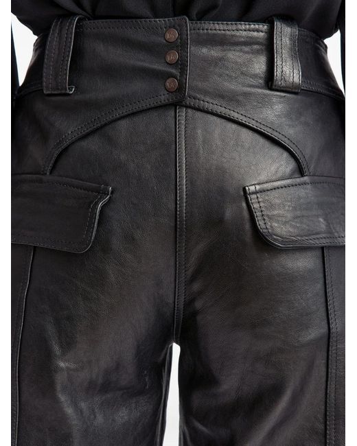 16Arlington Black Alcea Leather Trousers