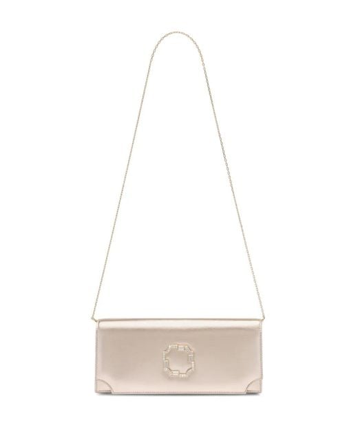 Malone Souliers Natural Metallic Vivien Jewel Clutch Bag