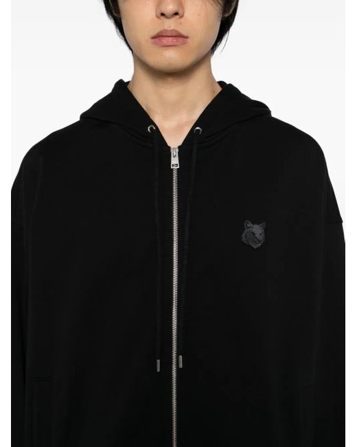 Maison Kitsuné Black Fox-Head Patch Hoodie for men