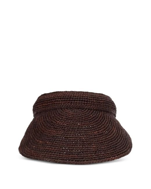 Helen Kaminski Brown Erin Raffia Visor