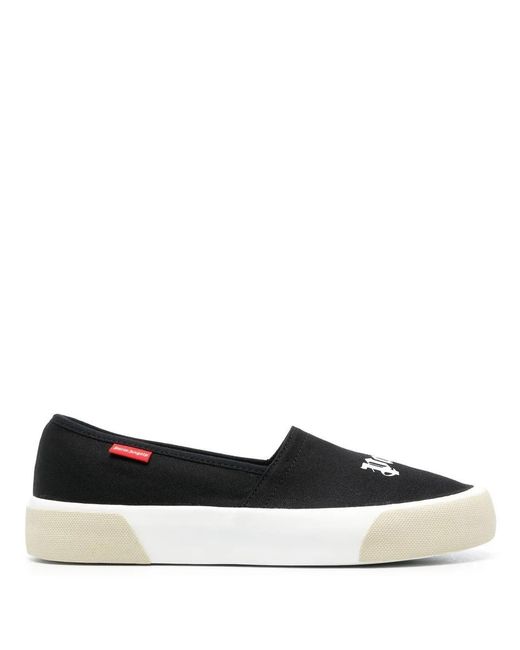 Palm Angels Black Logo Slip-On Sneakers for men