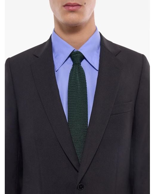 Fursac Black Single-Breasted Notched-Lapel Suit for men