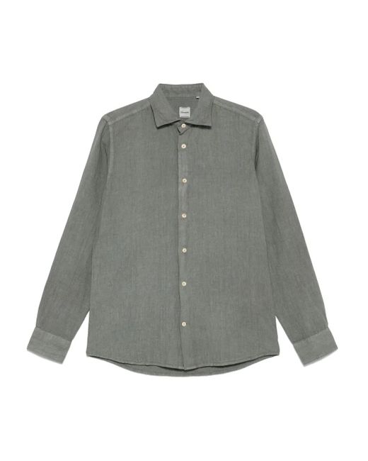 メンズ Drumohr リネンシャツ Gray