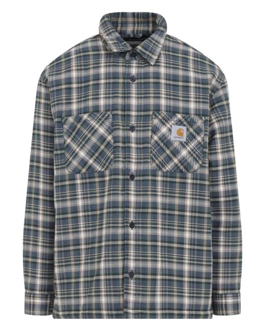 Carhartt Gray Checked Pocketed Shirt for men