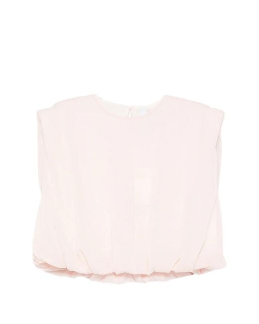 CFCL Pink Overwraped Cropped Top