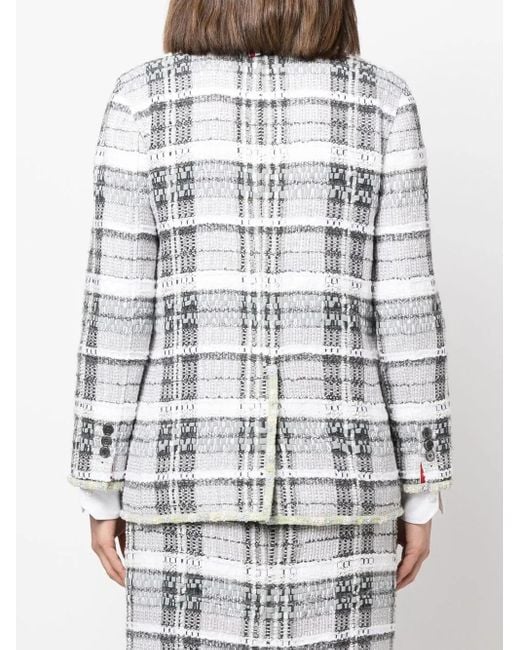 Thom Browne Tweed Jack in het White
