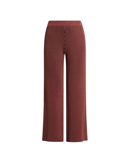 Simon Miller Red Val Ribbed Trousers