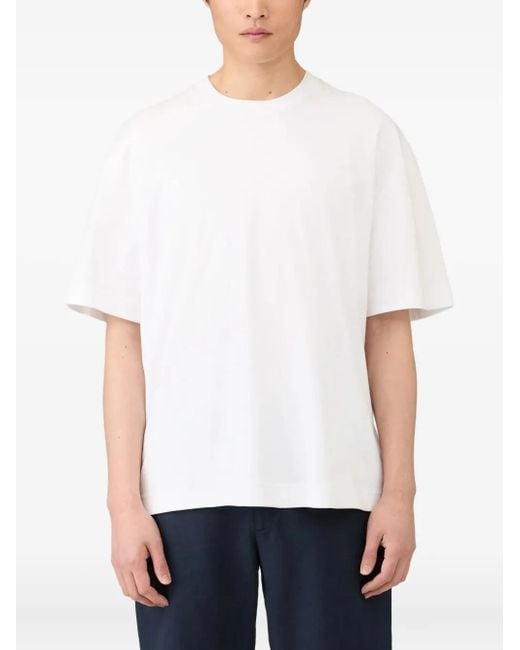 Sunspel White Oversized Heavyweight T‑Shirt for men