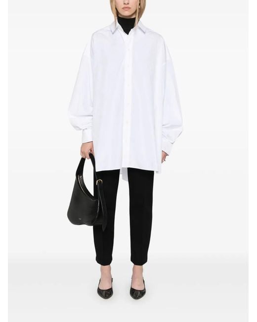Wardrobe NYC White Cotton Shirt Dress