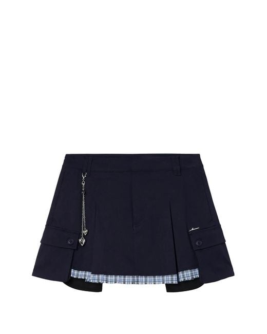 Musium Div. Blue Pleated Cargo Shorts