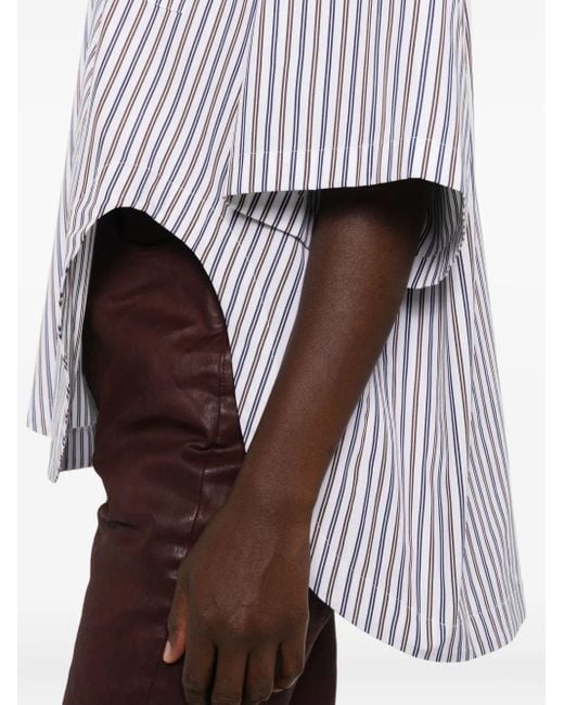 The Attico Gestreept Blouse in het Gray