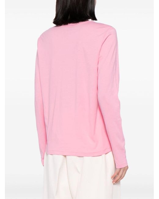 Polo Ralph Lauren Pink Logo-embroidered Cotton T-shirt