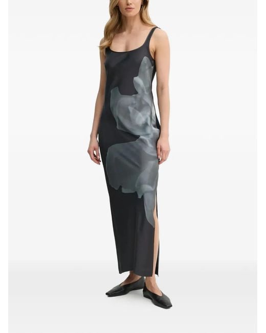 Samsøe & Samsøe Blue Printed Slip Maxi Dress