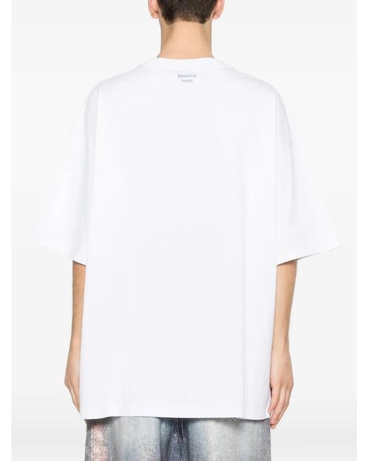 Martine Rose White Printed T-Shirt for men