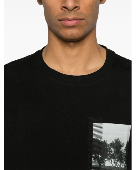 Boss Black Graphic-Print T-Shirt for men