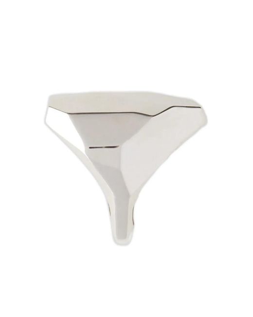 Lanvin White Faceted Ring