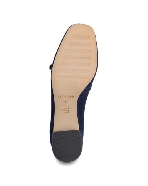 Bernardo Blue Amelie Buckle-Detail Suede Pumps