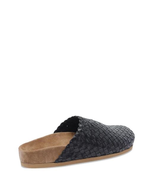 Dragon Diffusion Black Leather Mules