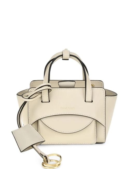 B Sides White Mini Flap Xs Leather Shoulder Bag