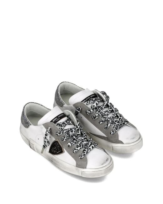 Philippe Model White Low-Top Sneakers