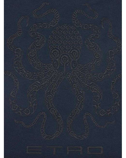 Bolso shopper con bordado Octopus Etro de hombre de color Blue