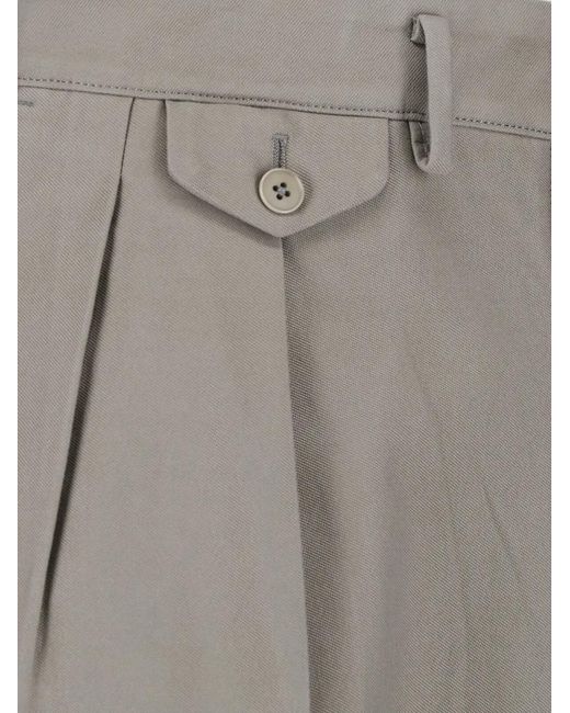Kaptain Sunshine Gray Riviera Pleated Trousers for men