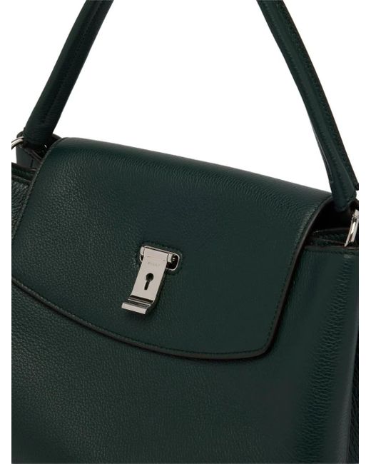 Bally Black Lock Me Grained Tote Bag